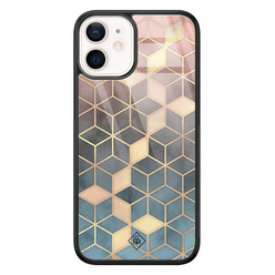 Casimoda iPhone 12 mini glazen hardcase - Cubes art