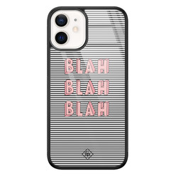 Casimoda iPhone 12 mini glazen hardcase - Blah blah blah