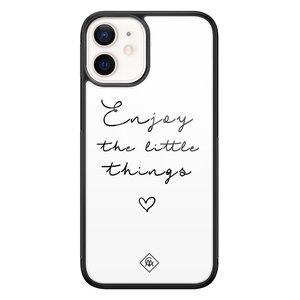 Casimoda iPhone 12 mini glazen hardcase - Enjoy life
