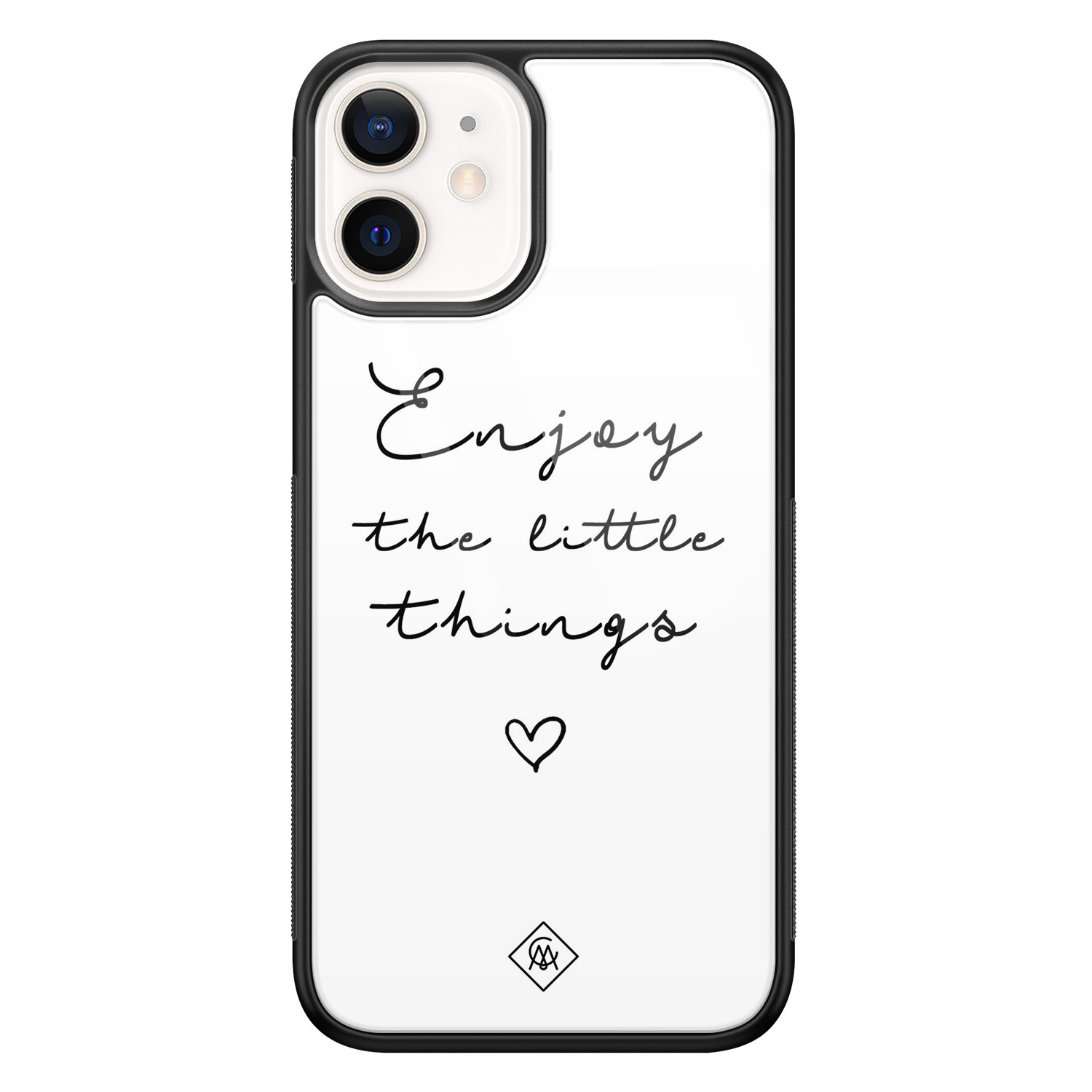iPhone 12 mini glazen hardcase - Enjoy life