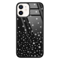 Casimoda iPhone 12 mini glazen hardcase - Falling stars