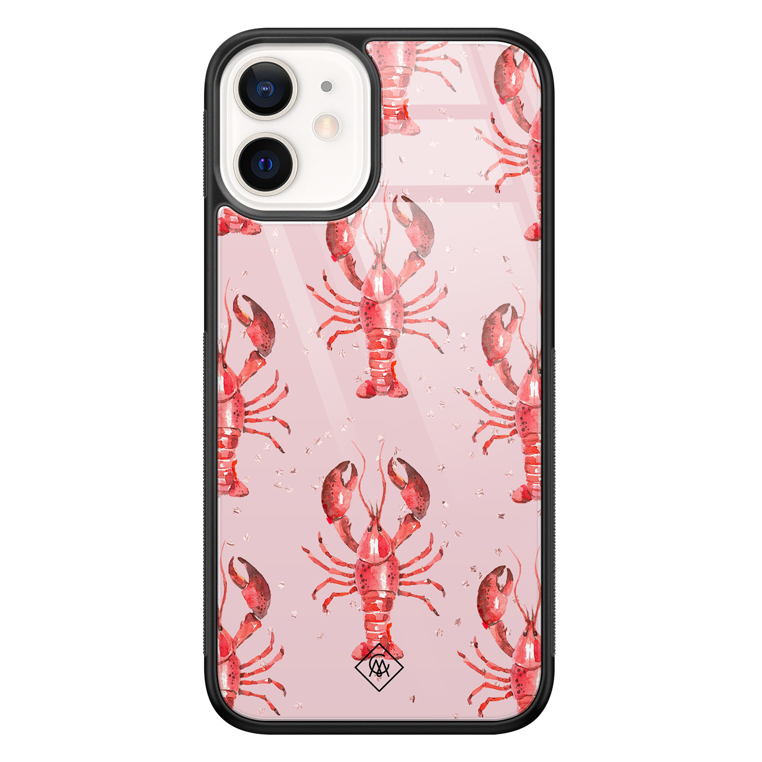 iPhone 12 mini glazen hardcase Lobster all the way