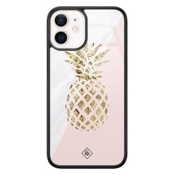 Casimoda iPhone 12 mini glazen hardcase - Ananas