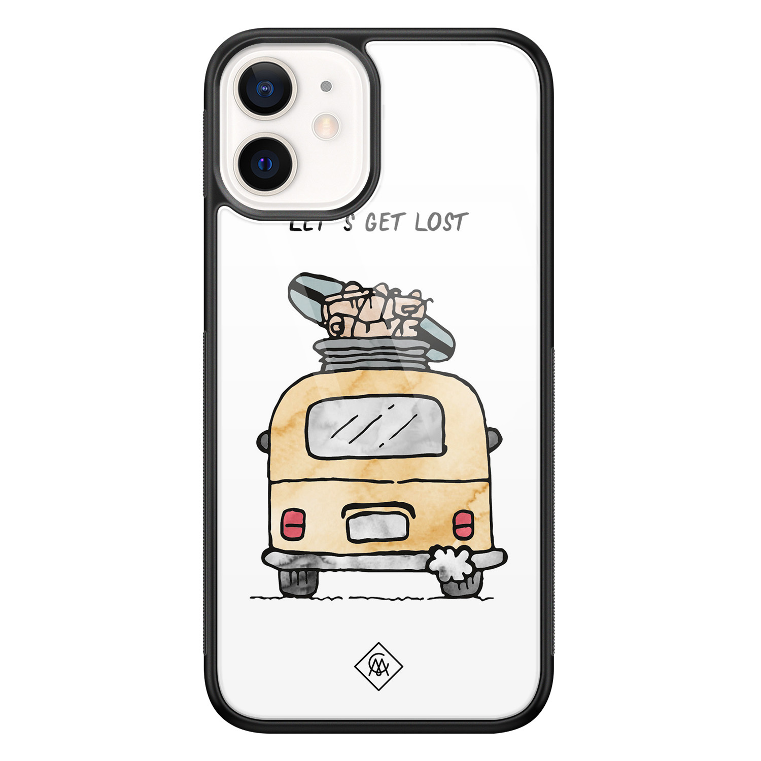 iPhone 12 mini glazen hardcase - Let&apos;s get lost