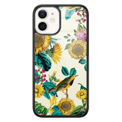 Casimoda iPhone 12 mini glazen hardcase - Sunflowers
