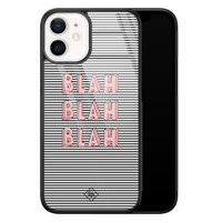 Casimoda iPhone 12 mini glazen hardcase - Blah blah blah