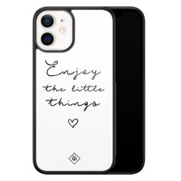 Casimoda iPhone 12 mini glazen hardcase - Enjoy life