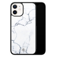 Casimoda iPhone 12 mini glazen hardcase - Marmer grijs