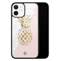 Casimoda iPhone 12 mini glazen hardcase - Ananas