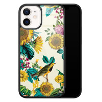 Casimoda iPhone 12 mini glazen hardcase - Sunflowers