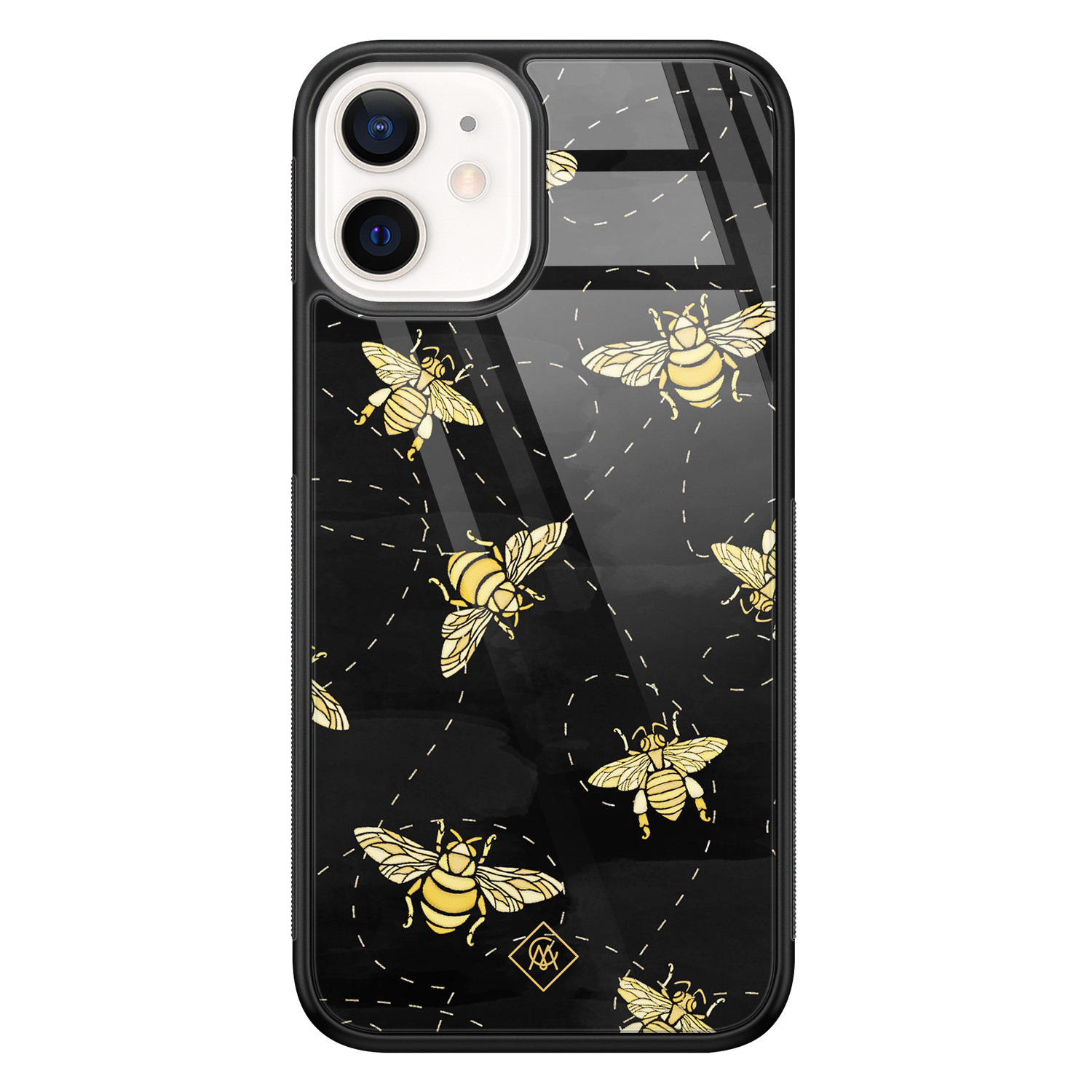 iPhone 12 mini glazen hardcase - Bee yourself