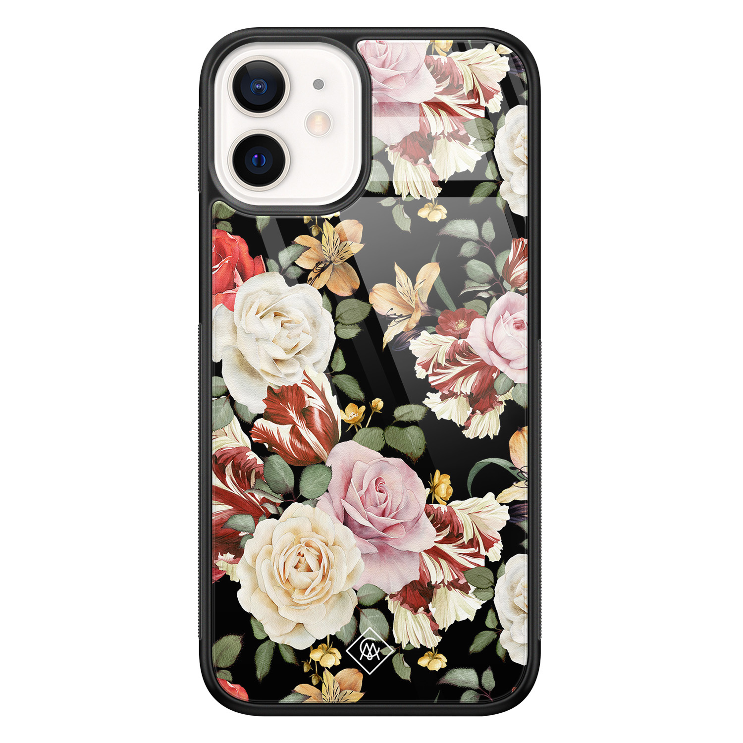 iPhone 12 mini glazen hardcase - Flowerpower