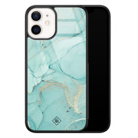 Casimoda iPhone 12 mini glazen hardcase - Touch of mint