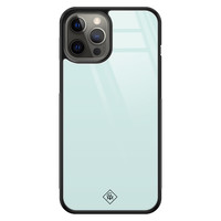 Casimoda iPhone 12 Pro Max glazen hardcase - Pastel blauw