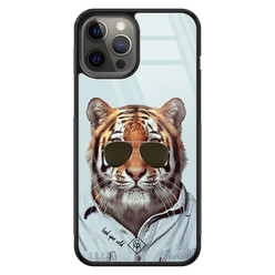 Casimoda iPhone 12 Pro Max glazen hardcase - Tijger wild