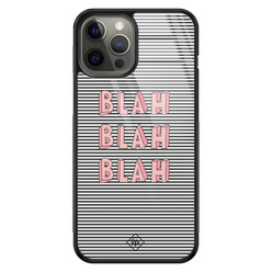 Casimoda iPhone 12 Pro Max glazen hardcase - Blah blah blah