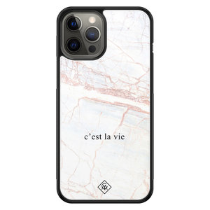 Casimoda iPhone 12 Pro Max glazen hardcase - C'est la vie