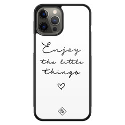 Casimoda iPhone 12 Pro Max glazen hardcase - Enjoy life