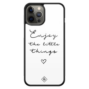 Casimoda iPhone 12 Pro Max glazen hardcase - Enjoy life