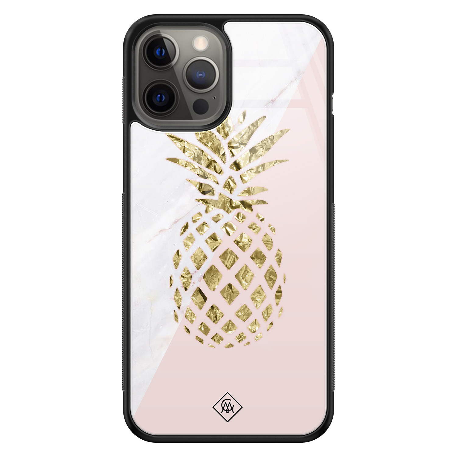 iPhone 12 Pro Max glazen hardcase Ananas
