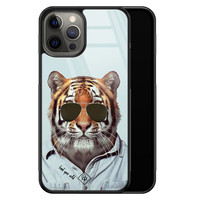 Casimoda iPhone 12 Pro Max glazen hardcase - Tijger wild