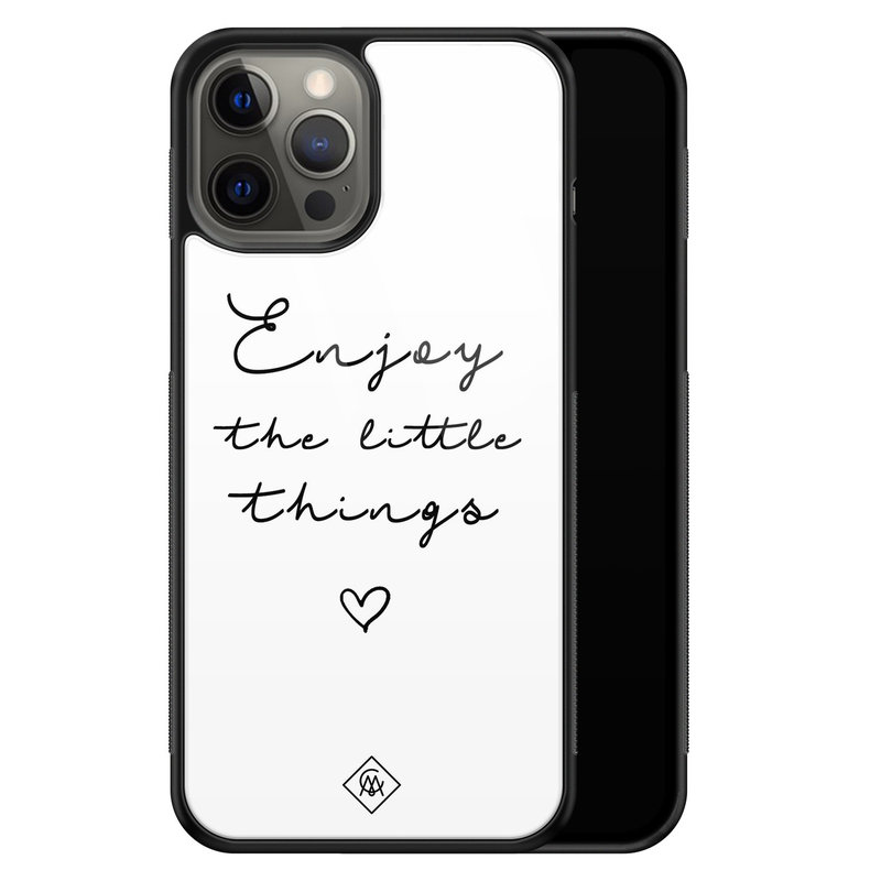 Casimoda iPhone 12 Pro Max glazen hardcase - Enjoy life