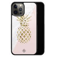 Casimoda iPhone 12 Pro Max glazen hardcase - Ananas