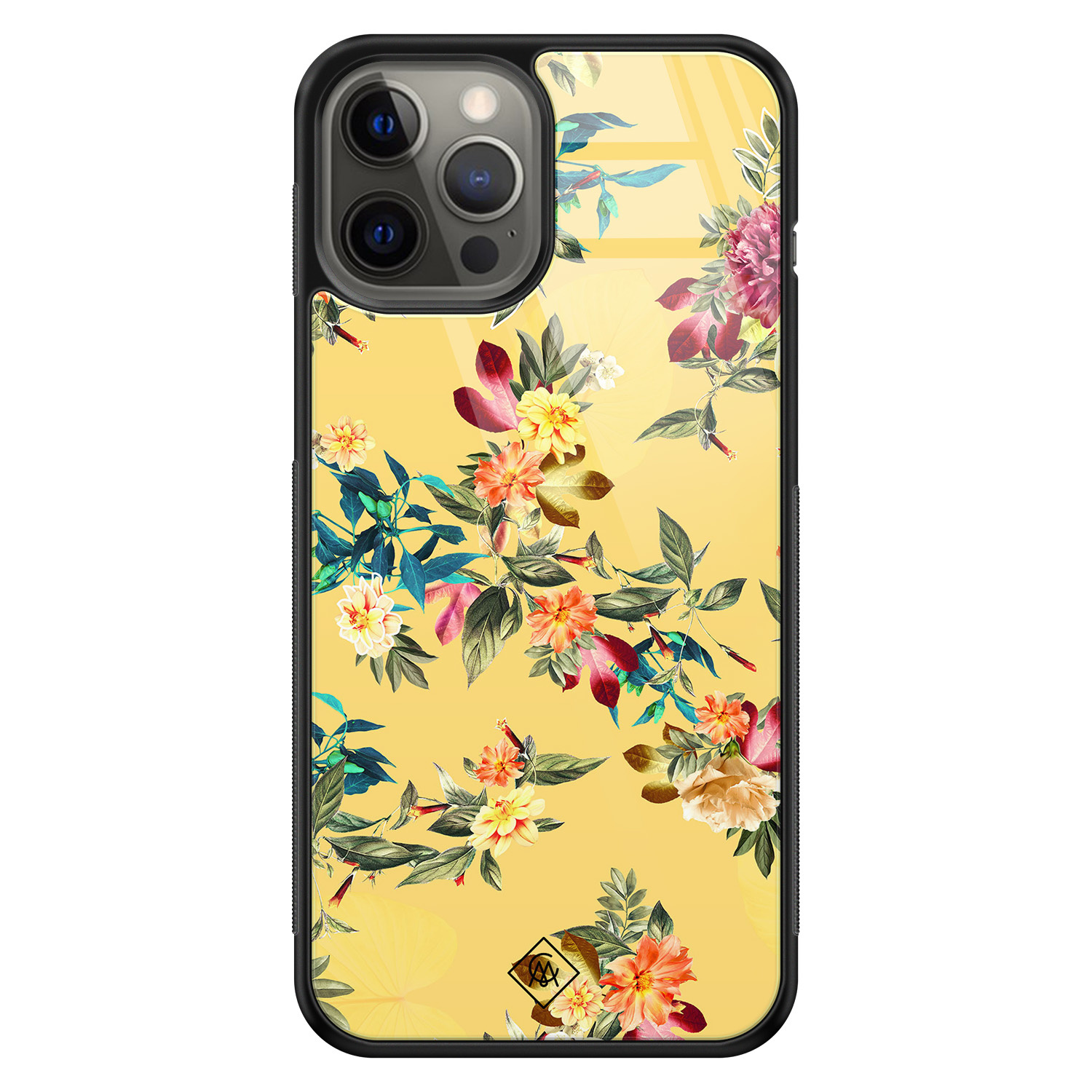 iPhone 12 Pro Max glazen hardcase Florals for days