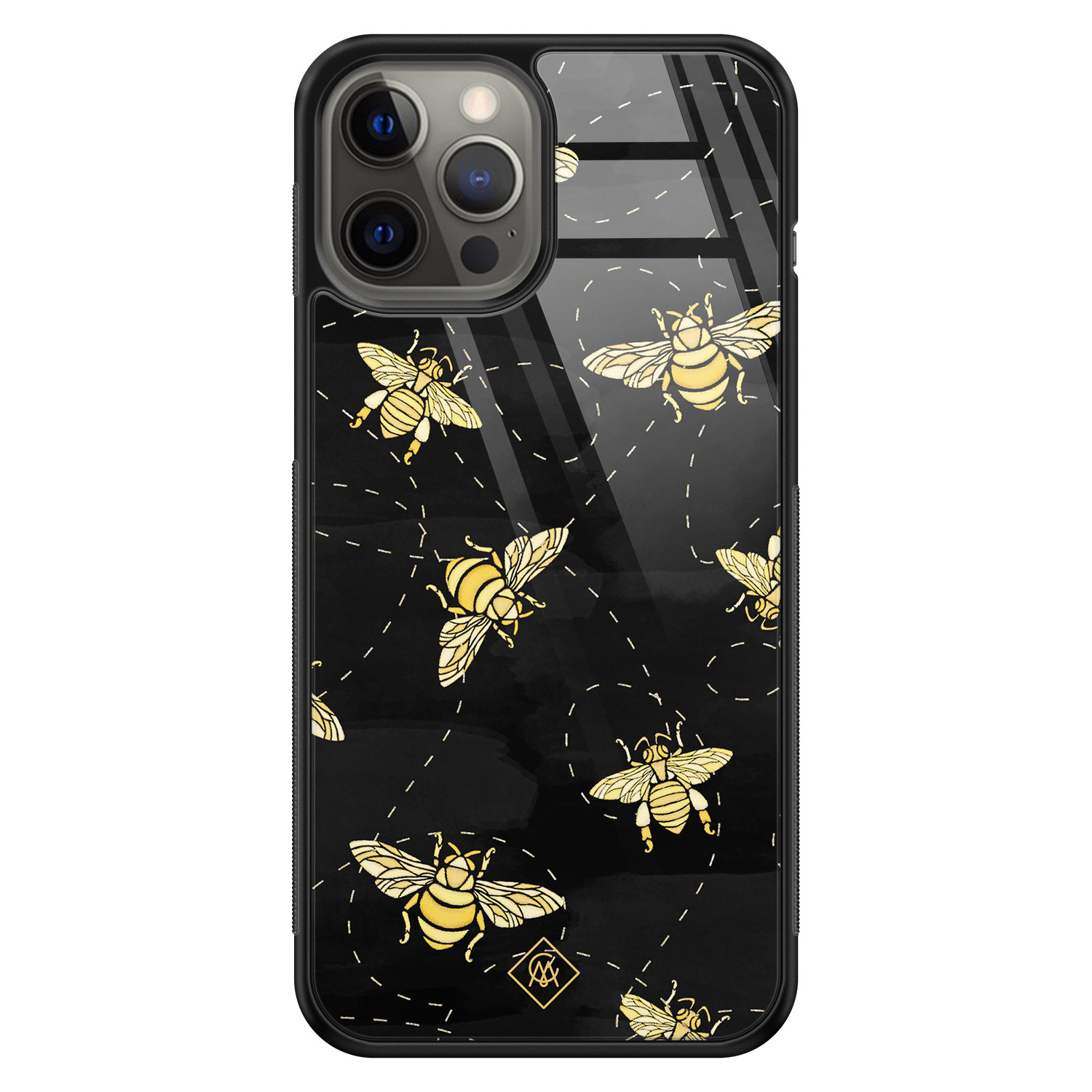 iPhone 12 Pro Max glazen hardcase - Bee yourself