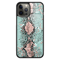 Casimoda iPhone 12 Pro Max glazen hardcase - Baby snake