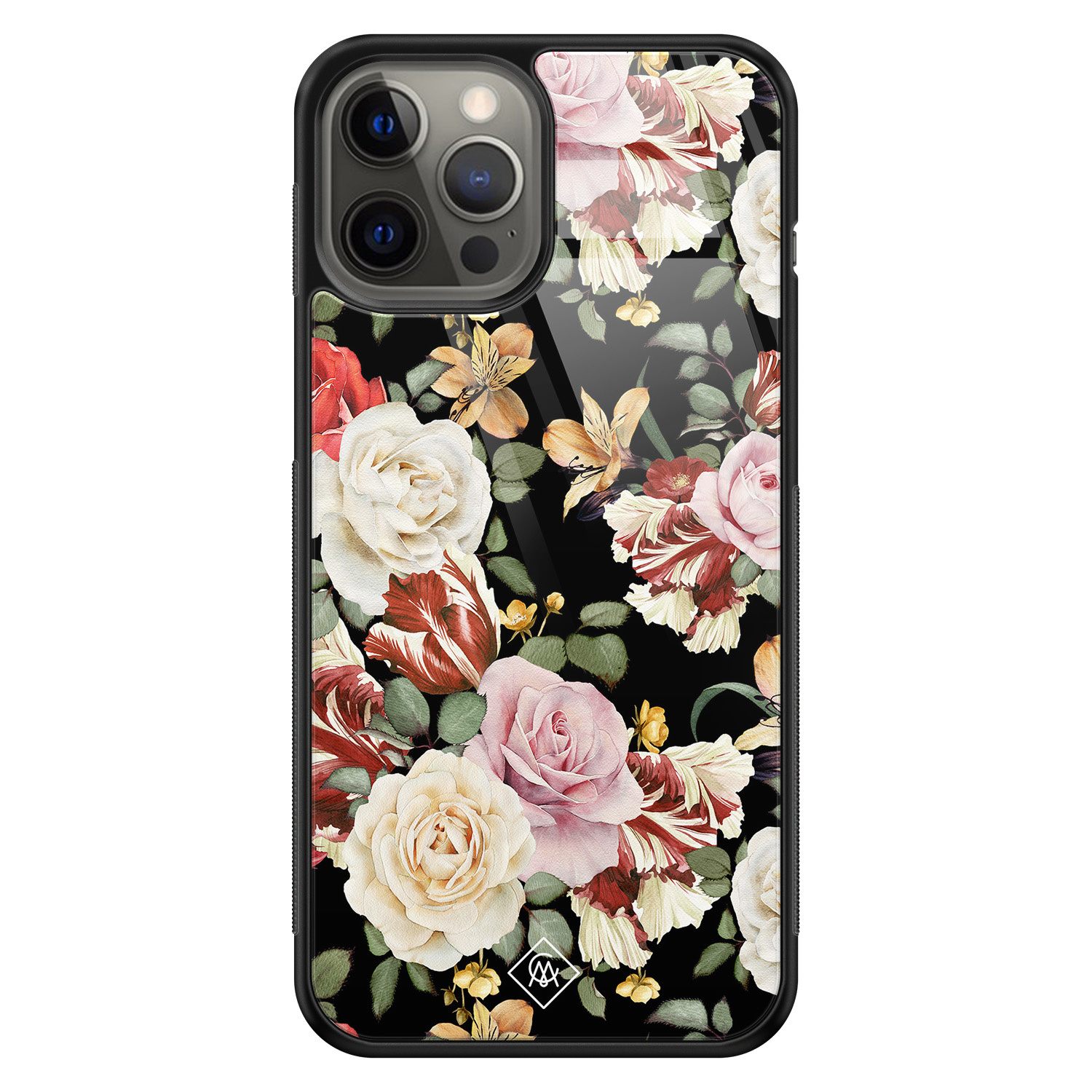 iPhone 12 Pro Max glazen hardcase - Flowerpower