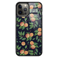 Casimoda iPhone 12 Pro Max glazen hardcase - Orange lemonade