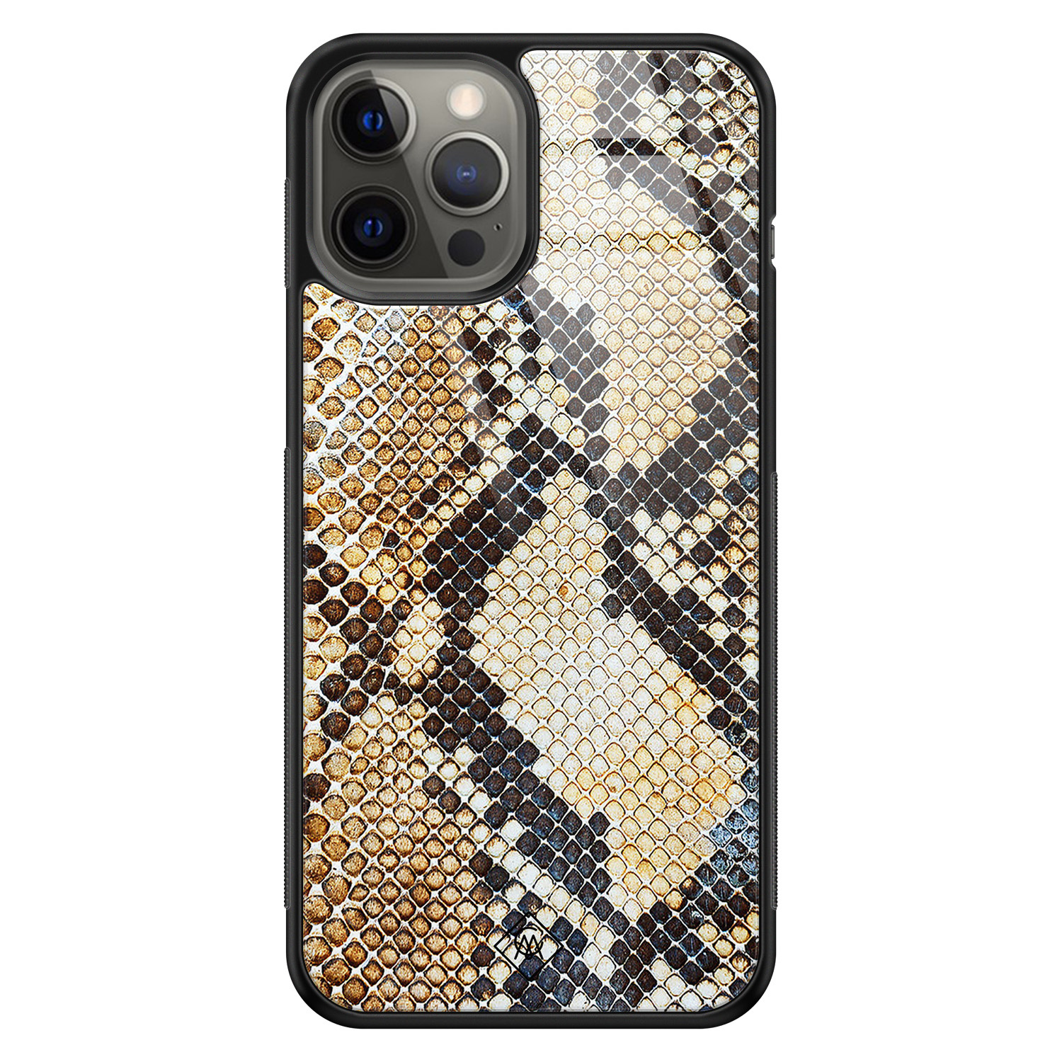 iPhone 12 Pro Max glazen hardcase Golden snake