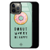 Casimoda iPhone 12 Pro Max glazen hardcase - Donut worry