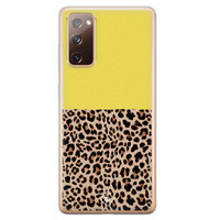 Casimoda Samsung Galaxy S20 FE siliconen hoesje - Luipaard geel