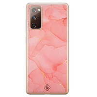 Casimoda Samsung Galaxy S20 FE siliconen hoesje - Marmer roze