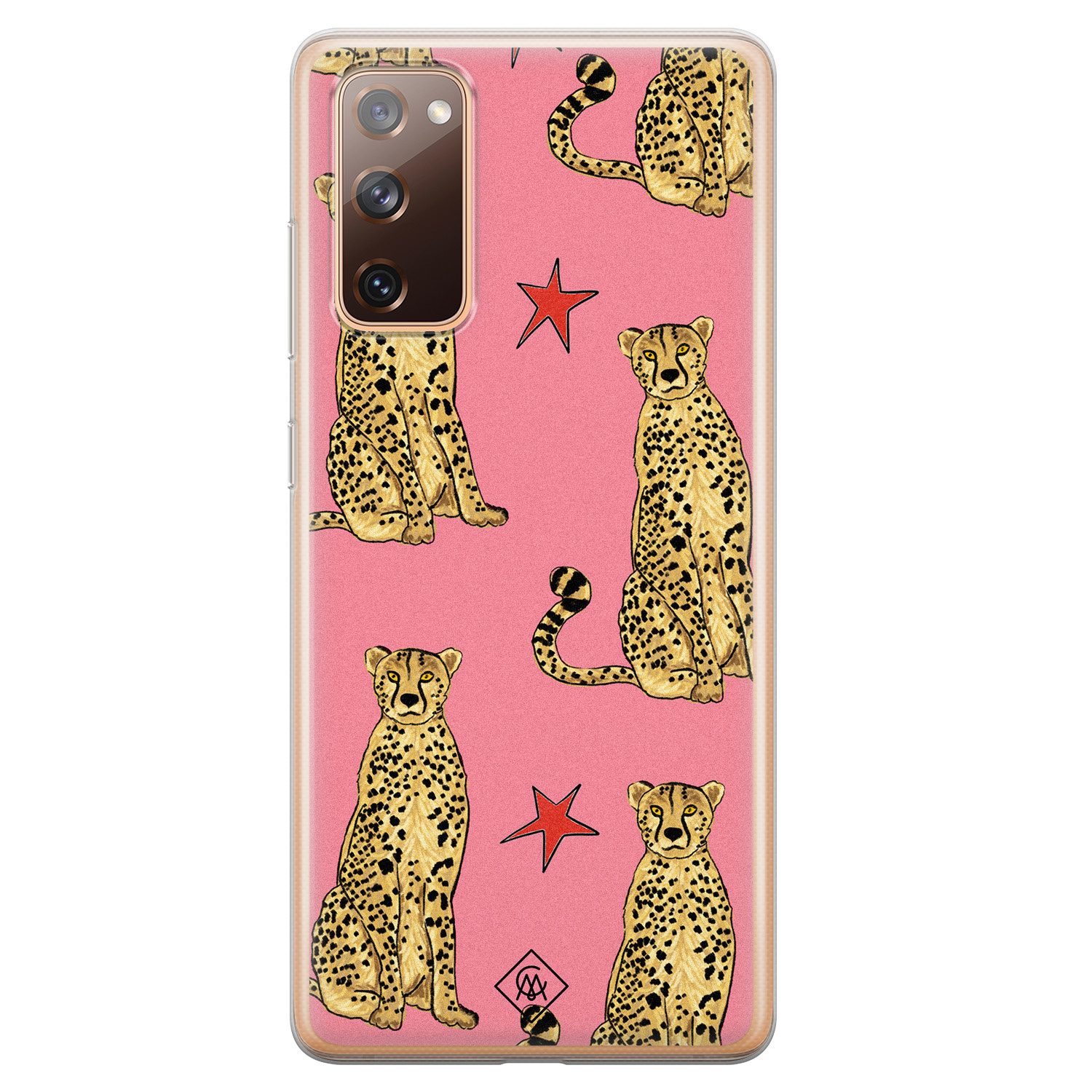Samsung Galaxy S20 FE siliconen hoesje The pink leopard