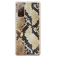 Casimoda Samsung Galaxy S20 FE siliconen hoesje - Golden snake