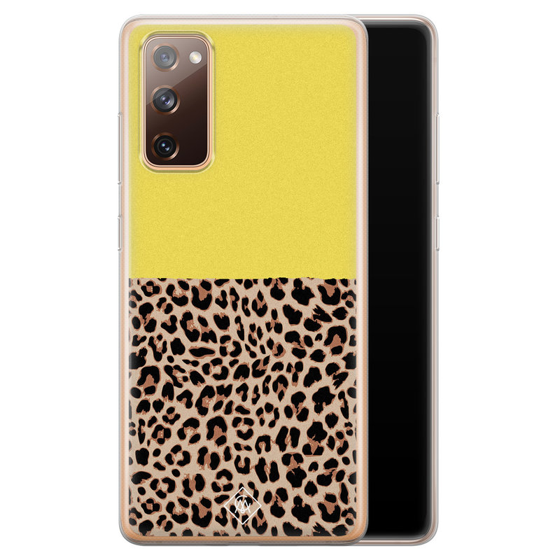 Casimoda Samsung Galaxy S20 FE siliconen hoesje - Luipaard geel