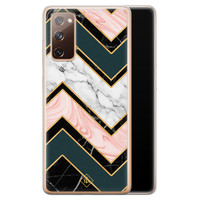 Casimoda Samsung Galaxy S20 FE siliconen hoesje - Marmer triangles