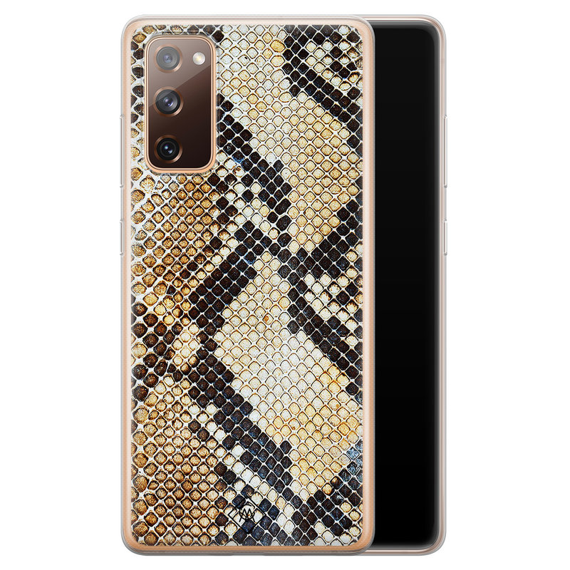 Casimoda Samsung Galaxy S20 FE siliconen hoesje - Golden snake