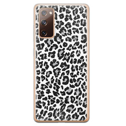 Casimoda Samsung Galaxy S20 FE siliconen hoesje - Luipaard grijs