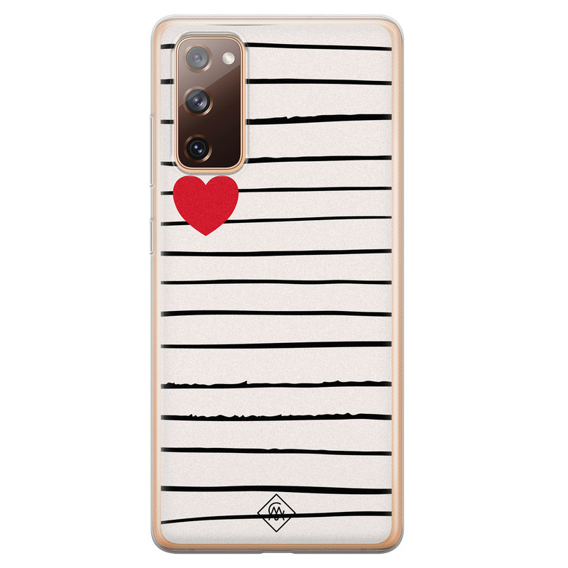 Casimoda Samsung Galaxy S20 FE siliconen hoesje - Heart queen