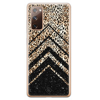 Casimoda Samsung Galaxy S20 FE siliconen hoesje - Chevron luipaard