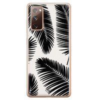 Casimoda Samsung Galaxy S20 FE siliconen telefoonhoesje - Palm leaves silhouette