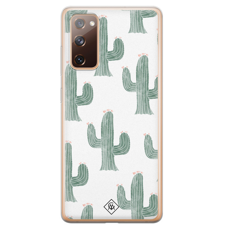 Casimoda Samsung Galaxy S20 FE siliconen telefoonhoesje - Cactus print