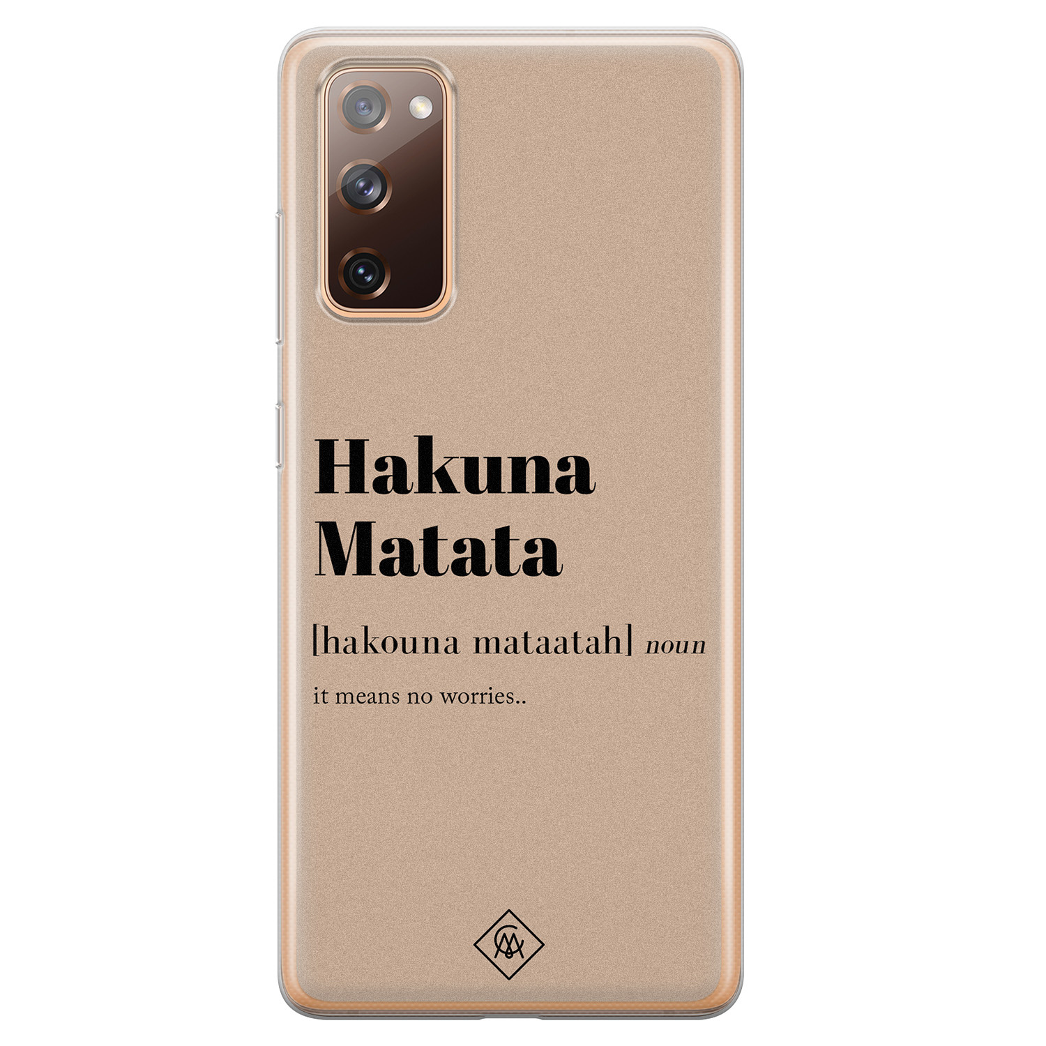 Samsung Galaxy S20 FE siliconen hoesje Hakuna matata