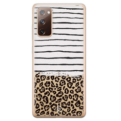 Casimoda Samsung Galaxy S20 FE siliconen hoesje - Leopard lines