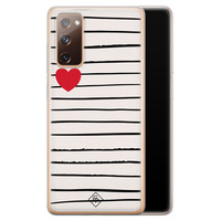 Casimoda Samsung Galaxy S20 FE siliconen hoesje - Heart queen