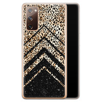 Casimoda Samsung Galaxy S20 FE siliconen hoesje - Chevron luipaard